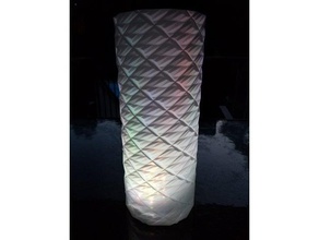 spirale géométrique mené tour de la lampe vase mode décor 3d print model - Mito3D