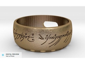 my precious one ring amazon alexa dot cover gen 1 2 replacement parts elvish generation hobbit invisible tolkien lord rings lotr 3d print model - Mito3D