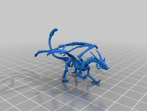 bone dragon games dnd miniature monster pathfinder skeleton starfinder 3d print model - Mito3D