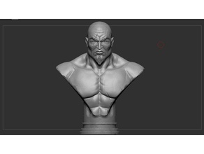 kratos büstü heykeller Tanrı savaş 3d print model - Mito3D