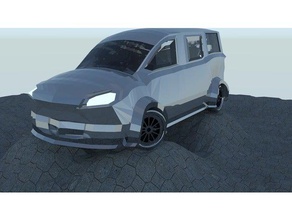 gagupar hawk-o-bus des véhicules L'impression 3d Vue voiture concept sketchfab 3d print model - Mito3D