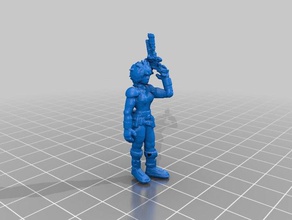 menina enviado jogos dnd arma miniatura sci-fi gratuito espaço espaçador starfinder 3d print model - Mito3D