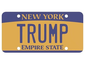 new york bicycle plate sport outdoors bike licence license trump 3d print model - Mito3D