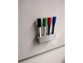 magnetic holder pens whiteboard magnetischer halter f&uumlr stifte am office pen marker white board 3d print model - Mito3D