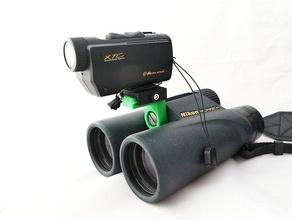 natopicatinny rail binoculars parametric camera actioncam action cam adapter binocular mount birding nato reddot red dot reflex sight 3d print model - Mito3D