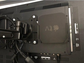 apple tv 2 3 montagem vesa de volta a organização atv2 atv3 100 3d print model - Mito3D