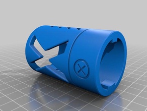 nerf x-barril de la versión 3 los juguetes juegos el capitán xavier hocico 3d print model - Mito3D