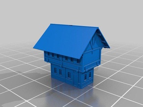 casa medieval edifícios estruturas 3d print model - Mito3D