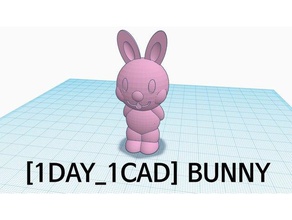 1day 1cad bunny creatures animal cool cute decoration doll nice tinkercad toy 3d print model - Mito3D