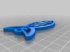 jesus Fisch-Schlüsselanhänger Schlüsselanhänger 3d print model - Mito3D