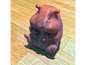 cheeky hamster animals chubby creature cute guineapig model pet rodent sculpted small useful 3d print model - Mito3D
