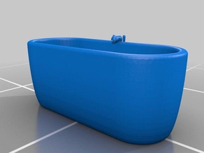 Badewanne für Puppenhaus Kunst 3d print model - Mito3D