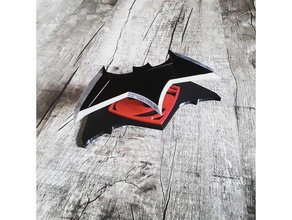 stand batarang işaretler logoları batman vs superman 3d print model - Mito3D