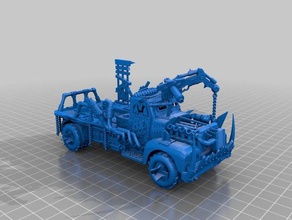 scrap trukk toy game accessories 40k car wars gorkamorka truck 3d print model - Mito3D