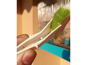 bird food clamp pets 3d print model - Mito3D