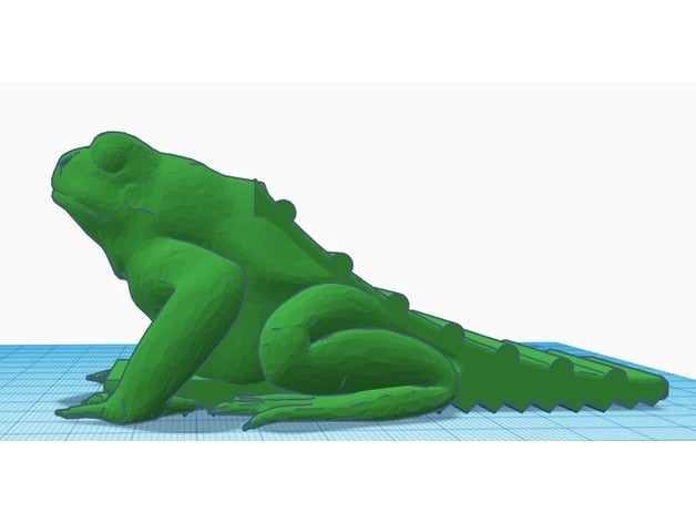 toad doorstopper biology cane wedge 3D print model - Mito3D