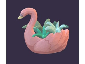swan planteur les animaux 3d print model - Mito3D