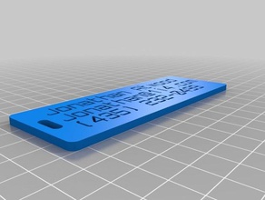 jon luggage tag organization customized 3d print model - Mito3D