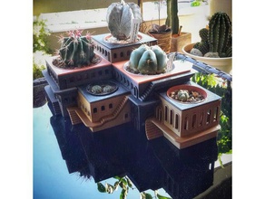 cactushotel Dekor blume blumentopf Kaktus-Topf Dekoration modular - Modul pflanze pflanzen pflanzenbox Pflanzer Pflanzkübel Topf Blumentopf 3d print model - Mito3D