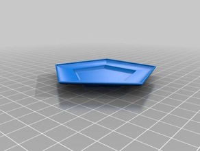 Platte pentagon Haushalt 3d print model - Mito3D