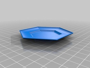 Platte teller mit 6 Seiten hexa honeycomb Haushalt 3d print model - Mito3D