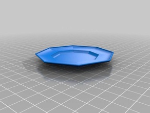 plate teller 8 sides octa household 3d print model - Mito3D