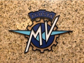 mv agusta motorcycles logo sign 2d art 3d print model - Mito3D