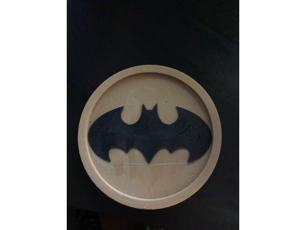 batman coaster cucina pranzo arkham l'uomo pipistrello logo di batsymbol scuro cavaliere oscuro dccomics supereroe 3D print model - Mito3D