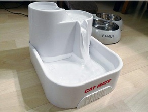 cat mate pet fountain front gap cover pets dog drink drinking water 3d print model - Mito3D