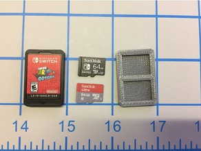 nintendo-Schalter Spiel-Karte micro-sd-Halter Spiele micro-sd-card-Halter 3d print model - Mito3D