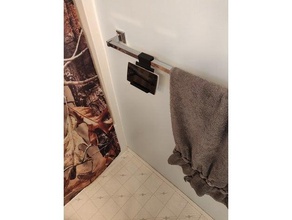 towel rack phone holder 3d printing bathroom free hand hands hanger iphone oneplus six 3d print model - Mito3D