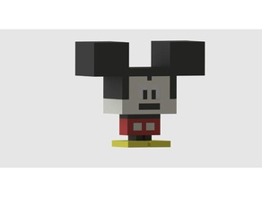 square mickey creatures disney mouse 3d print model - Mito3D