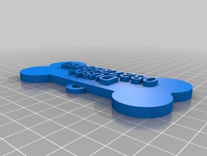 minha personalizado pet dog tag osso em forma alongada animais de estimação 3d print model - Mito3D