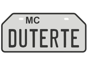 philippines mc de la plaque sport à l'extérieur double extrusion licence d'immatriculation moto 3d print model - Mito3D