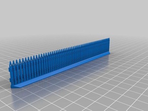 15cm wooden fence 28mm scale games 3d print model - Mito3D