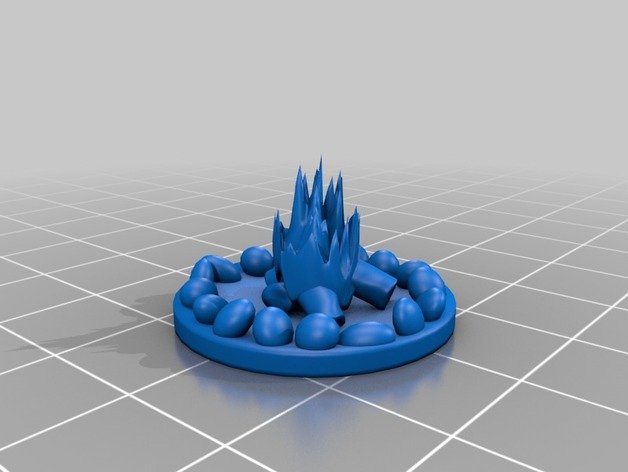 camp fire 28mm toys games 3D print model - Mito3D