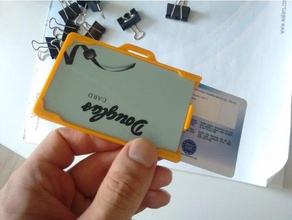 dupla horizontal porta-crachá dois cartões de identificação biologia titular do cartão 3d print model - Mito3D