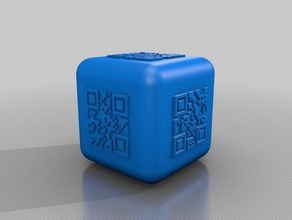 qr-code-Würfel glatt 3d print model - Mito3D