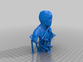 deadpool bust support 3d printing blender marvel spool 3d print model - Mito3D