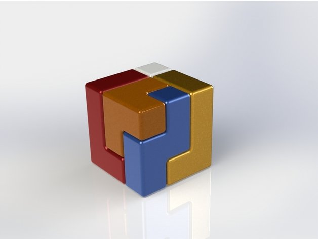 bulmaca küp 3d tetris 3x3x3 kutusu 3D print model - Mito3D