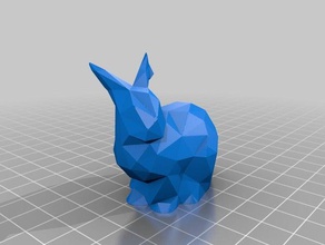 baixa poli coelho arte 3d print model - Mito3D