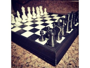 magnetic chess set board 3d print model - Mito3D