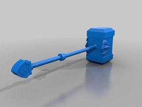 poppys martelo liga lendas adereços lol 3d print model - Mito3D