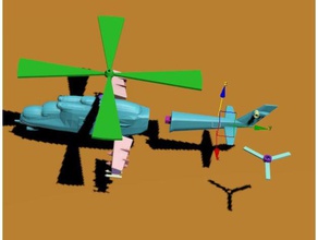 mi24 mig24 Hubschrauber-team tankee Maßstab 1144 so - Spielzeug Spiele team yankee 3d print model - Mito3D
