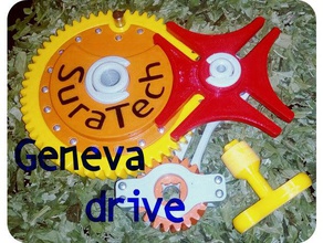 geneva drive engineering mechanism 3d print model - Mito3D