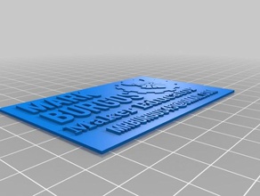 mr burgos business card 3d printing 3d print model - Mito3D