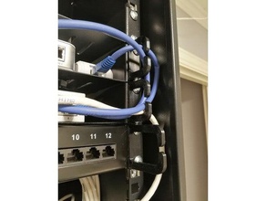 10 rack cable guide electronics management mini 3d print model - Mito3D