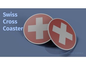 croix suisse coaster cuisine à manger des ustensiles de la utilitaire 3d print model - Mito3D