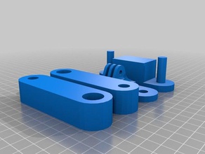evrensel go pro kafalık monte edin elektronik 3d print model - Mito3D
