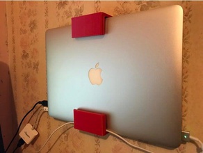 macbook air 2017 Wand montieren computer montiert 3d print model - Mito3D